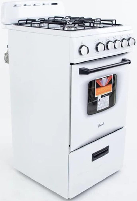 Avanti GR2011CW GR20 20" Compact Gas Range Oven, in White