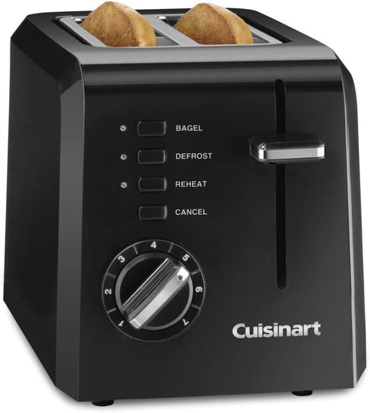 Cuisinart 2-Slice Compact Plastic Toaster, Black