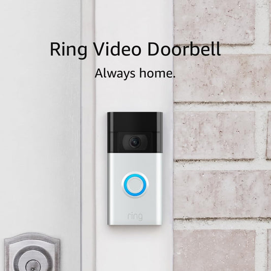 Ring Video Doorbell - 1080p HD video, improved motion detection, easy installation – Satin Nickel