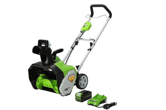 Greenworks 40V (75+ Compatible Tools) 16” Cordless Snow Blower, 5.0Ah Battery and Charger Included