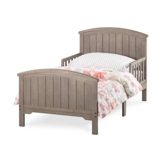 Child Craft Hampton Arch Top Toddler Bed for Kids with Guard Rails, Low to Ground Design, Made of Pinewood, Featuring Clean Lines to Match Any Décor (Dusty Heather)