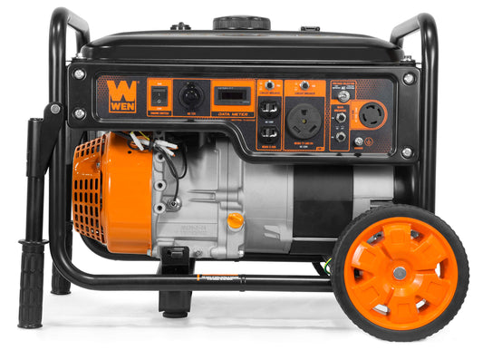 WEN 6000-Watt 120V/240V Generator, RV-Ready with Portable Wheel Kit (GN6000), Black
