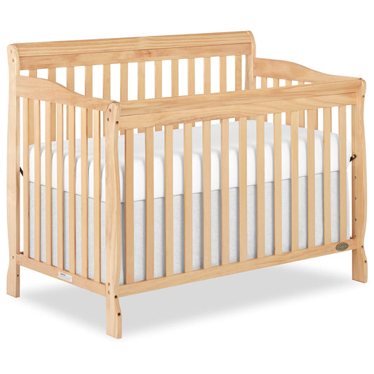 Dream On Me Ashton 4-In-1 Convertible Crib In Natural, Greenguard Gold, JPMA Certified, Non-Toxic Finishes, Features 4 Mattress Height Settings, Made Of Solid Pinewood