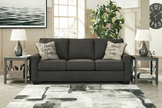 Signature Design by Ashley Lucina Casual Upholstered Sofa with Pillows, Gray