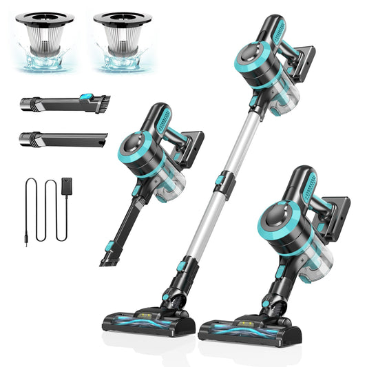 Foppapedretti Cordless Vacuum, 25KPA Stick Vacuum Cleaner with 2200mAh Powerful Lithium Batteries, Up to 35 Mins Runtime Handheld Vacuum Cleaner for Carpet and Floor