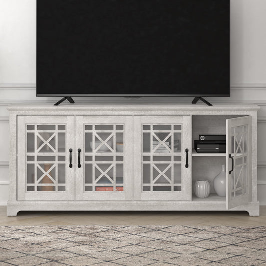 Dusty Gray Oak TV Stand with Storage