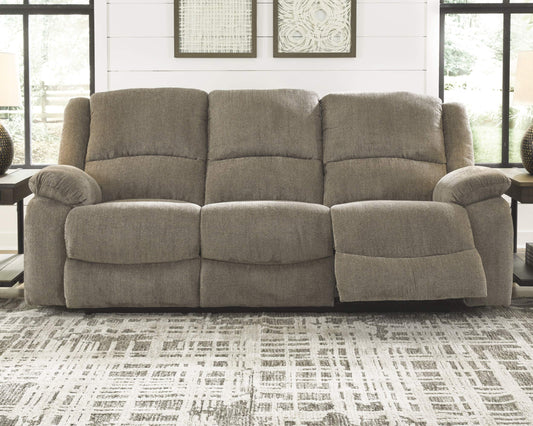 Signature Design by Ashley Draycoll Contemporary Manual Reclining Sofa, Light Brown
