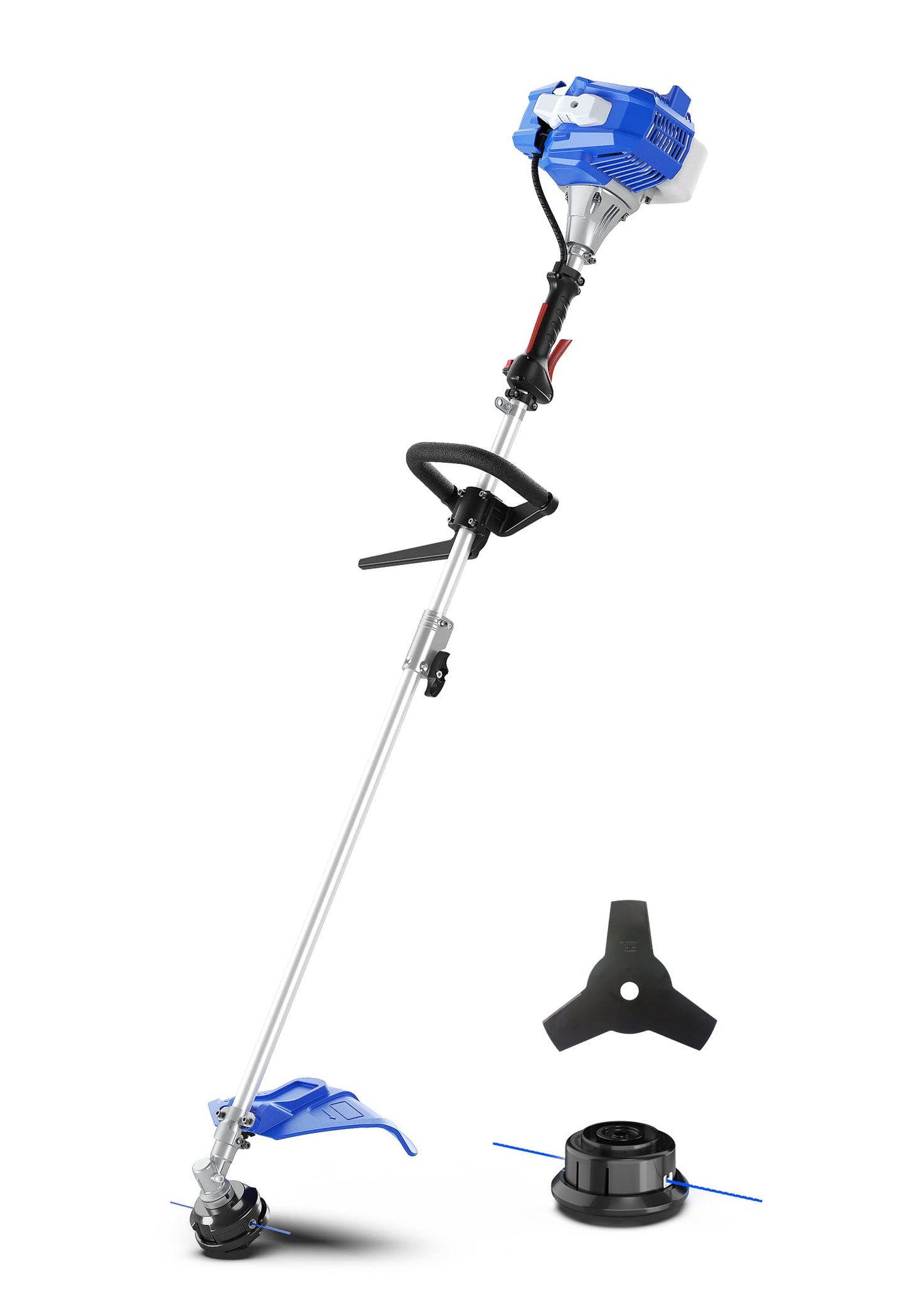 WILD BADGER POWER 26cc Weed Eater/Wacker Gas Powered, 3 in 1 String Trimmer/Edger 17'' with 10'' Brush Cutter,Rubber Handle & Shoulder Strap Included