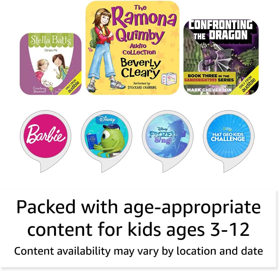 Echo Dot (5th Gen, 2022 release) Kids | Designed for kids, with parental controls | Dragon